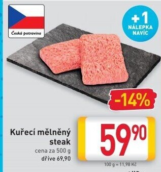 Kuřecí steak mletý