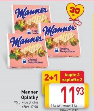 Oplatky Manner