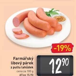 Párky farmářské libové