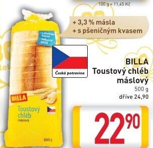 Toustový chléb Billa