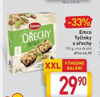 Tyčinka s ořechy Emco