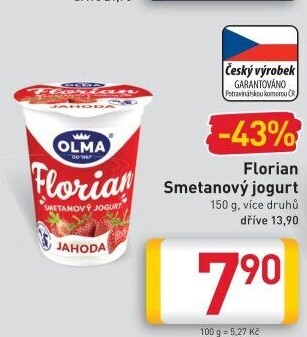 Jogurt smetanový Florian Olma