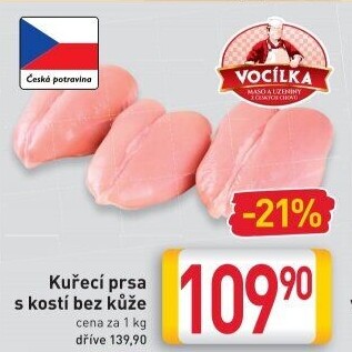 Kuřecí prsa s kostí Vocílka