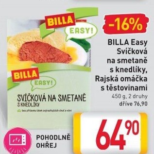 Svíčková na smetaně Easy Billa