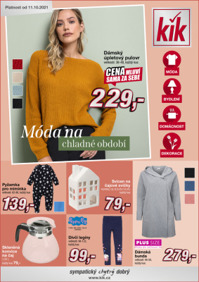akční leták Kik textil 11.10.2021-11.11.2021
