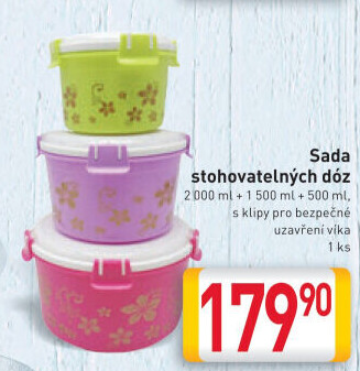 Dóza na potraviny s klipy