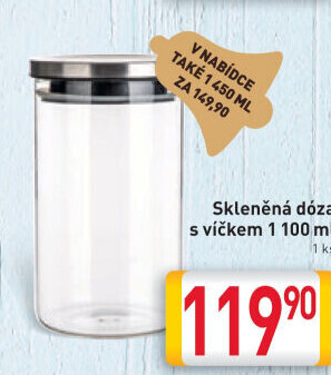 Dóza na potraviny skleněná