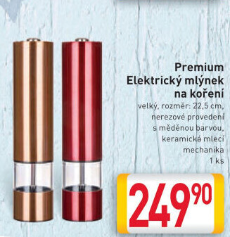 Elektrický mlýnek na koření