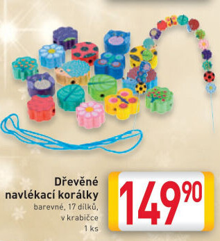 Navlékací korálky dřevěné