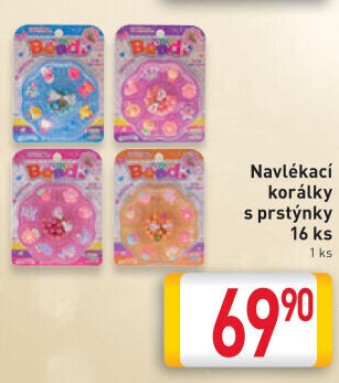 Navlékací korálky s prstýnky