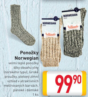 Ponožky vlněné Norwegian Bellinda