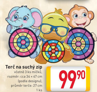 Terč dětský na suchý zip