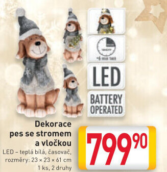 Vánoční dekorační LED figurka