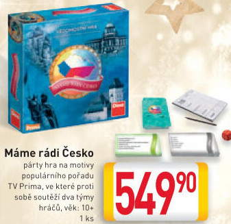 Vědomostní hra Máme rádi Česko Dino