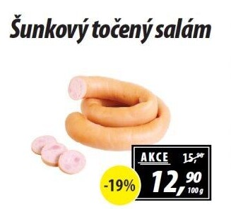 Salám šunkový točený