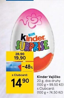 Čokoládové vajíčko s překvapením Kinder Surprise