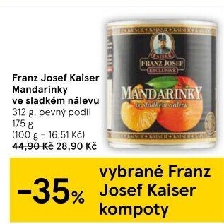Kompot mandarinky Franz Josef