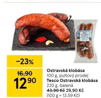 Ostravská klobása Tesco