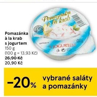 Pomazánka a la krab s jogurtem Gurmán klub