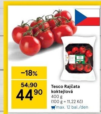 Rajčata koktejlová Tesco