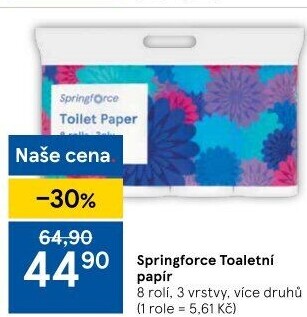 Toaletní papír 3vrstvý Springforce