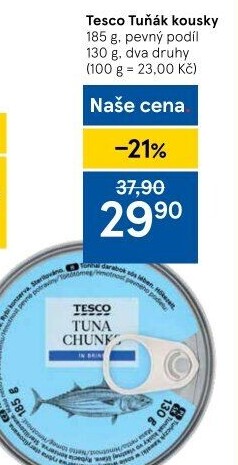 Tuňák kousky Tesco