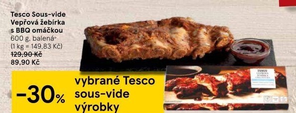 Vepřové žebra Sous vide Tesco