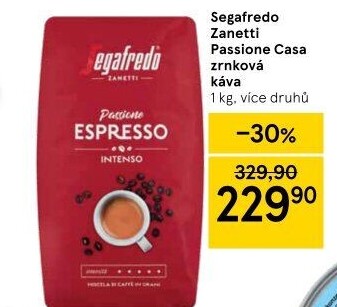 Zrnková káva Passione Espresso Casa Segafredo