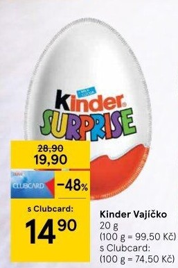Čokoládové vajíčko s překvapením Kinder Surprise