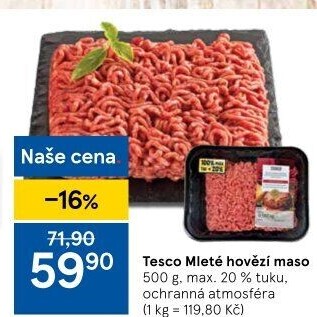 Hovězí mleté maso Tesco