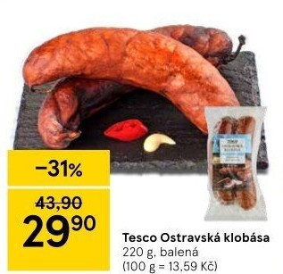 Ostravská klobása Tesco