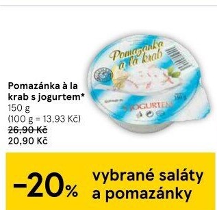 Pomazánka a la krab s jogurtem Lahůdky Papei!