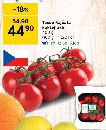 Rajčata koktejlová Tesco