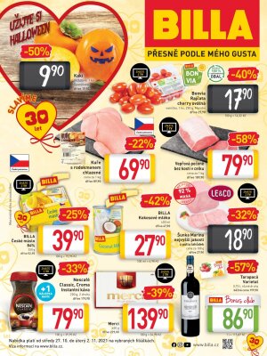 akční leták BILLA 27.10.2021-2.11.2021