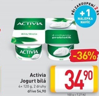 Bílý jogurt Activia Danone