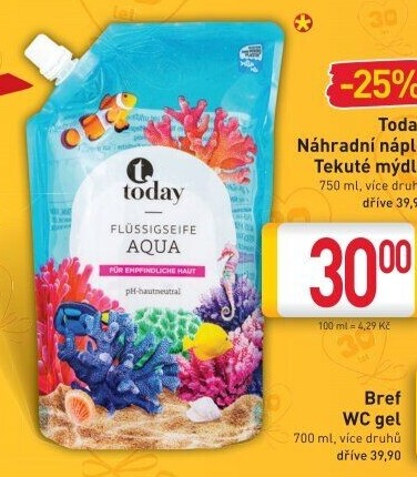 Tekuté mýdlo Today - náhradní náplň