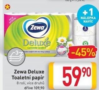 Toaletní papír 3vrstvý Deluxe Zewa