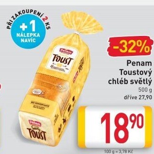 Toustový chléb Penam