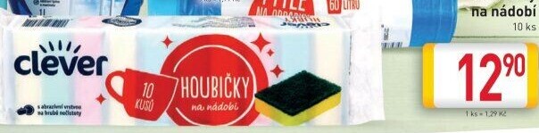 Houbička na nádobí Clever