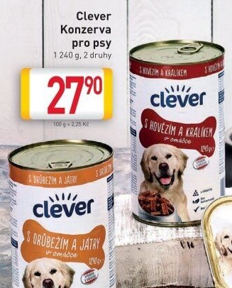 Konzerva pro psy Clever