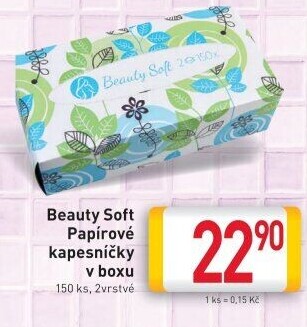 Papírové kapesníčky 2vrstvé Beauty Soft - box