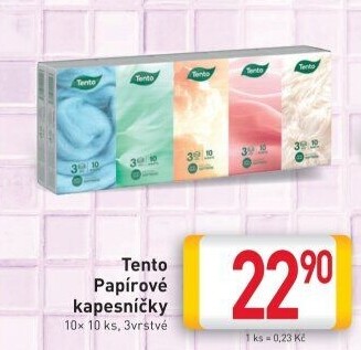Papírové kapesníčky 3vrstvé Tento