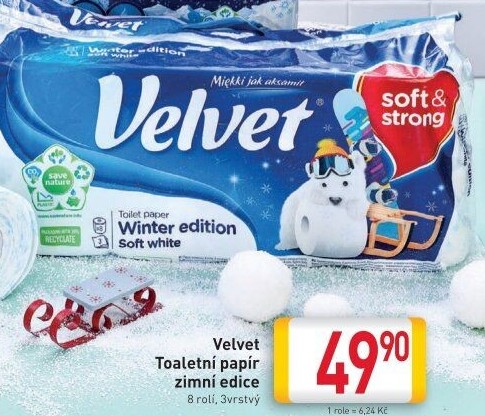 Toaletní papír 3vrstvý Velvet