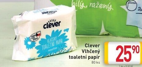 Toaletní papír vlhčený Clever