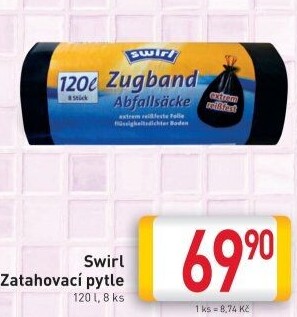 Zatahovací pytle na odpadky 120 l Swirl