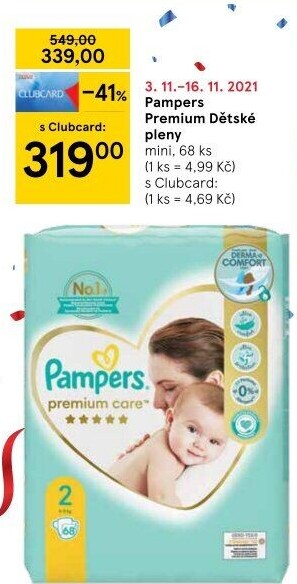 Pleny dětské Pampers Premium Care