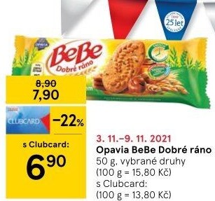 Sušenky BeBe Dobré ráno Opavia