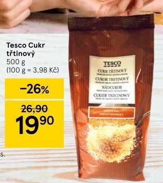 Třtinový cukr Tesco