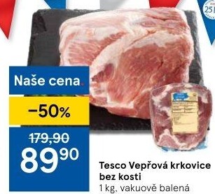 Vepřová krkovice bez kosti Tesco