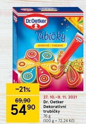Zdobicí tubičky Dr. Oetker